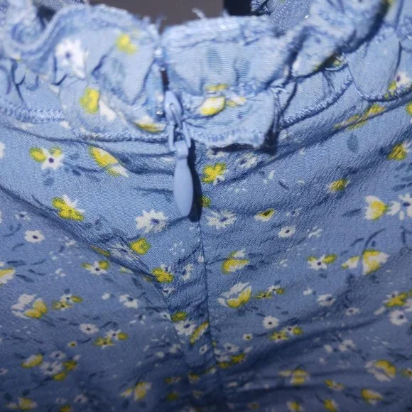 NWT Forever 21 blue floral midi dress - Picture 4 of 4